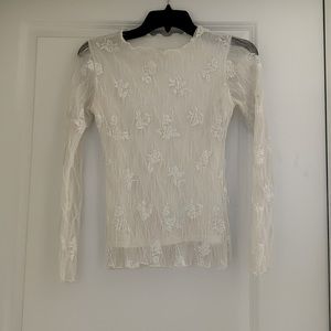 White long sleeve shirt made in France